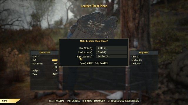 Craft a piece of Armor