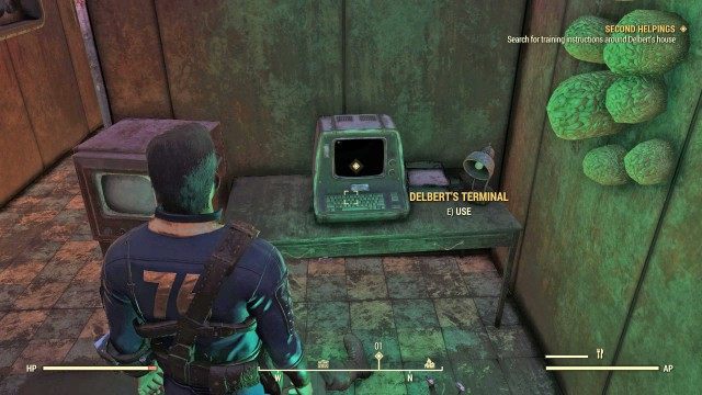 Search for training instructions around Delbert's house