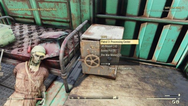 Check the supplies in the safe