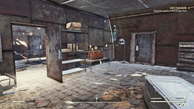 Check the supplies in the storage chest