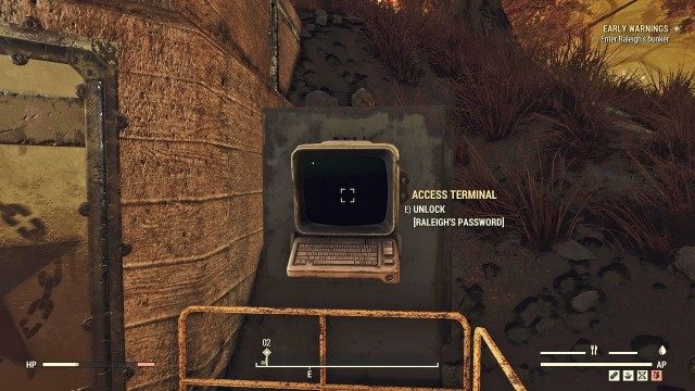 Enter Raleigh's bunker