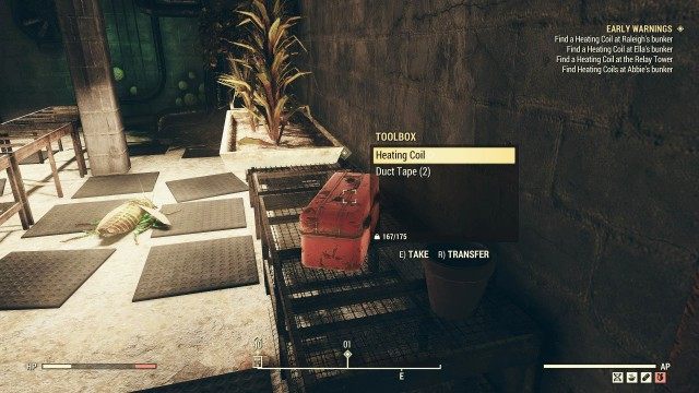 Find a Heating Coil at Raleigh's bunker
