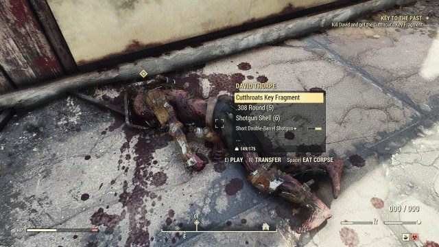 Kill David and get the Cutthroat's Key Fragment