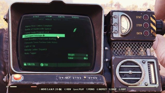 Listen to the Damaged Holotape