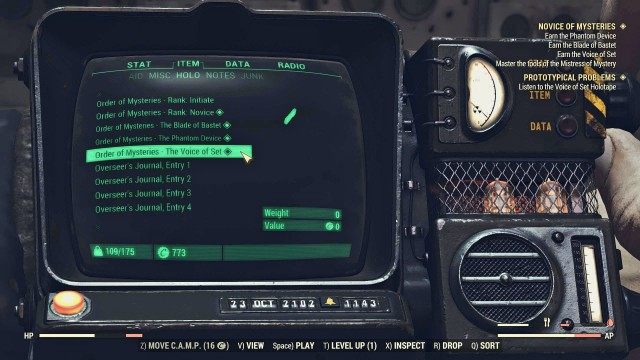 Listen to the Voice of Set Holotape