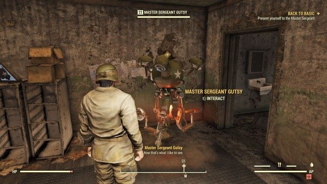 Present yourself to the Master Sergeant