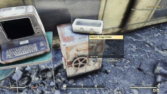 Retrieve the next holotape from the safe