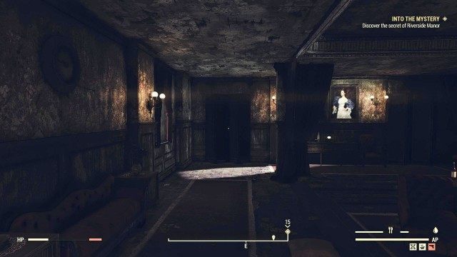 Search the front parlor while wearing a veil