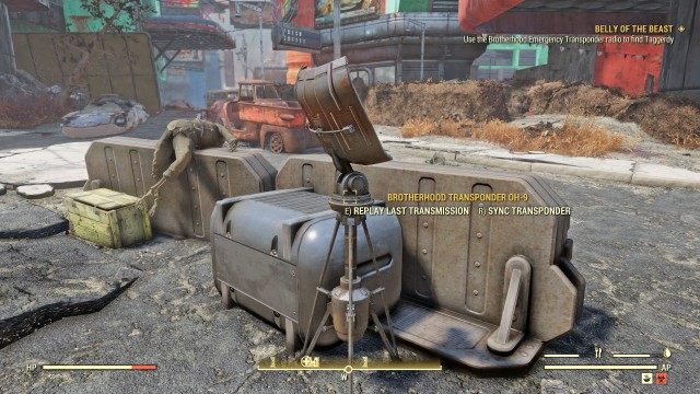 Use the Brotherhood Emergency Transponder radio to find Taggerdy