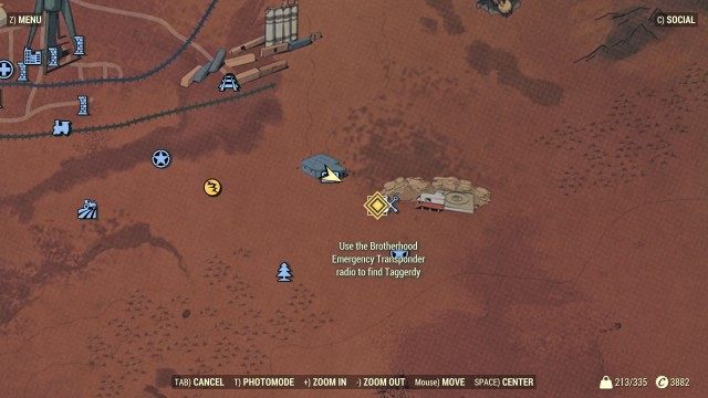 Use the Brotherhood Emergency Transponder radio to find Taggerdy