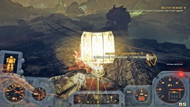 Use the Brotherhood Emergency Transponder radio to find Taggerdy