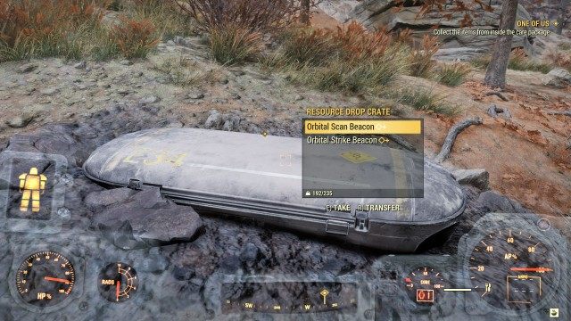 Collect the items from inside the care package