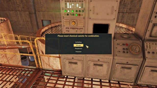 Deposit the chemicals