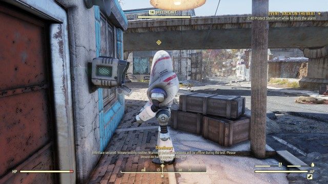 Protect Steelheart while he tests the alarm