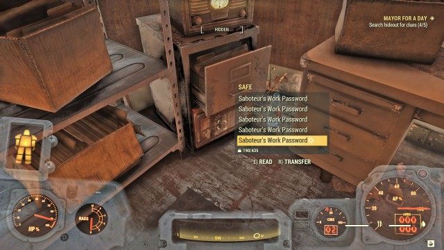 Search hideout for clues (x/5)