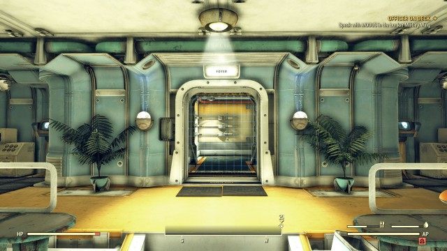 Speak with MODUS in the bunker Military Wing