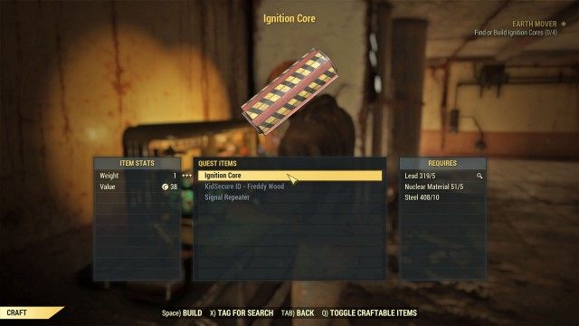 Find or Build Ignition Cores (x/4)