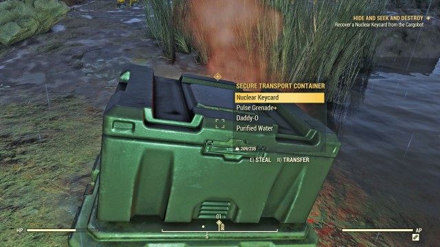 Recover a Nuclear Keycard from the Cargobot