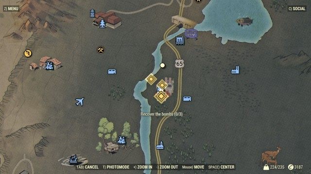 Recover the bombs (x/3)
