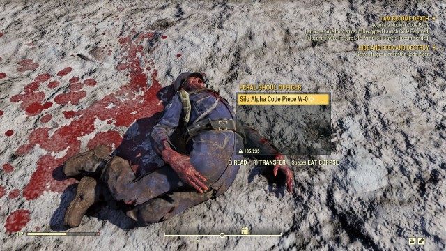Search target area for the Code Piece