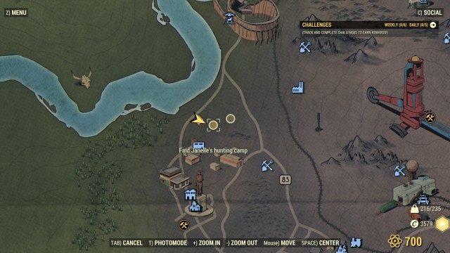 Find Janelle's hunting camp