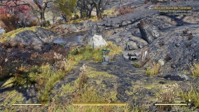 Investigate the area around the camp