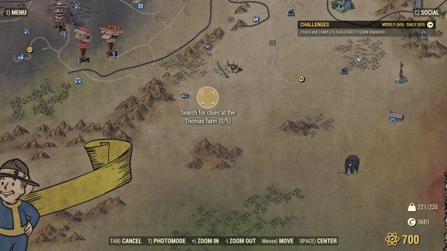 Search for clues at the Thomas farm (0/5)