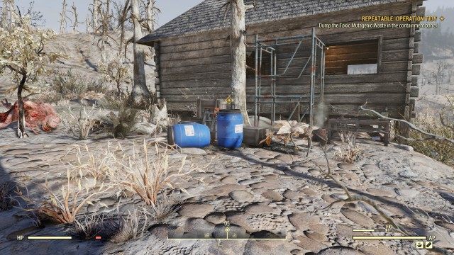 Dump the Toxic Mutagenic Waste in the containment barrel