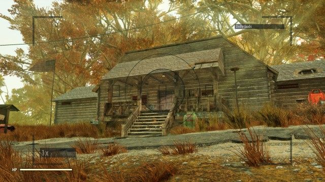 Photograph the front of the Dolly Sods cabin