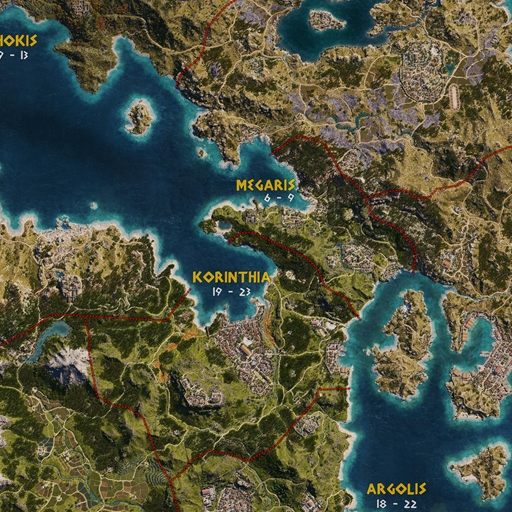 World Map Assassin S Creed Odyssey Map