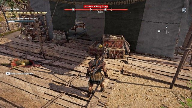 Burn the Spartan supplies and Kill their Polemarch
