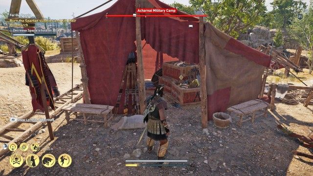 Burn the Spartan supplies and Kill their Polemarch