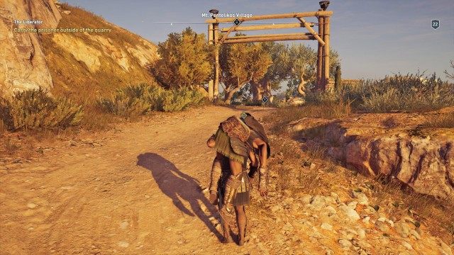Carry the prisoner outside of the quarry