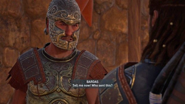 Deliver the package to Bardas