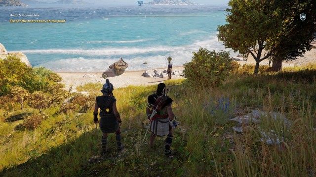 Escort the mercenary to the boat