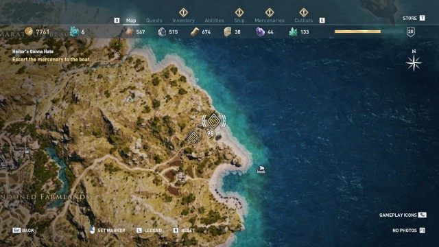 Escort the mercenary to the boat
