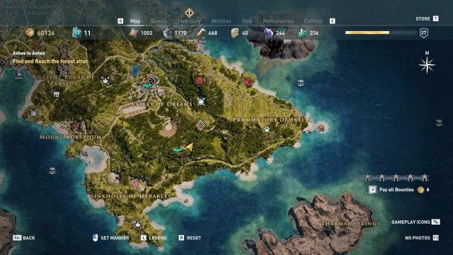 Find and Reach the forest altar