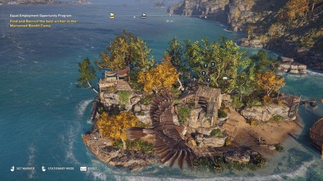 Find and Recruit the best archer in the Marooned Bandit Camp