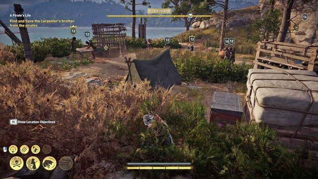 Find and Save the carpenter's brother from the pirates