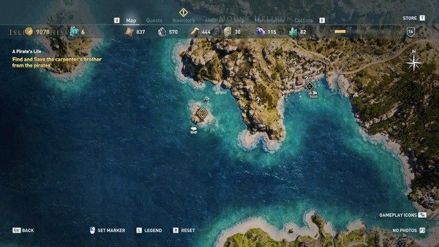 Find and Save the carpenter's brother from the pirates