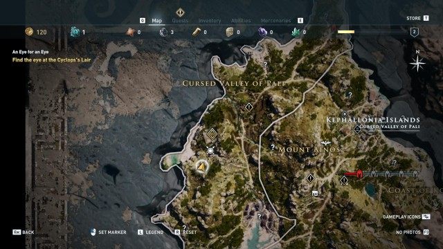 Find the eye at the Cyclops's Lair