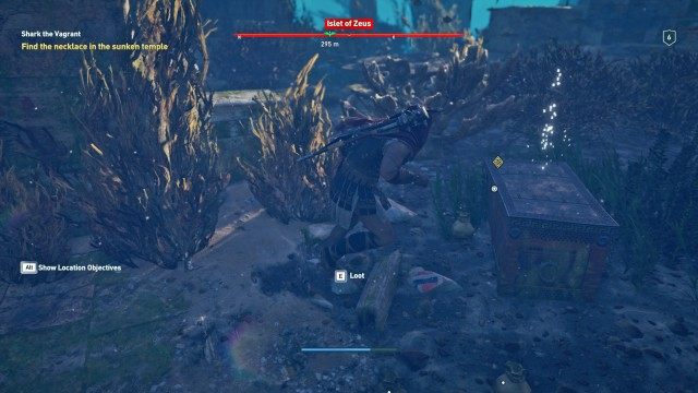 Find the necklace in the sunken temple