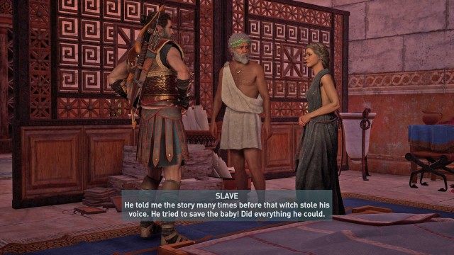 Interrogate Mydon the Elder Priest at the guesthouse