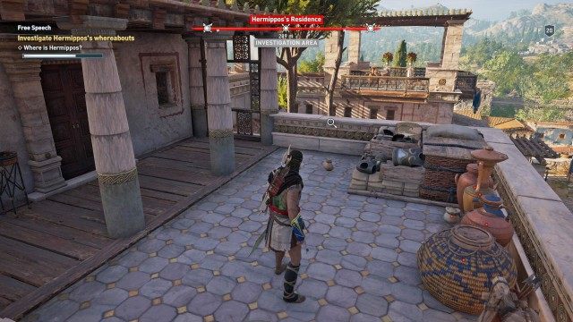 Investigate Hermippos's whereabouts