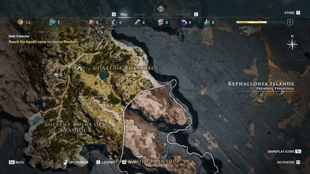 Reach the bandit camp to rescue Phoibe