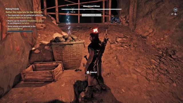 Gather the materials for the little girl