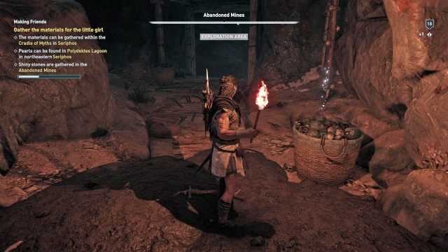 Gather the materials for the little girl