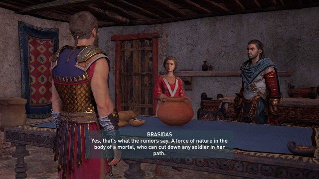 Talk to Myrrine at Leonidas's Tomb