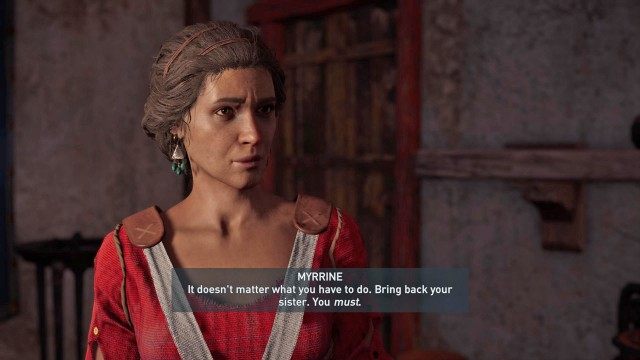 Talk to Myrrine at Leonidas's Tomb