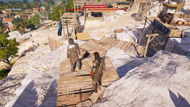 Escort Euneas out of the quarry